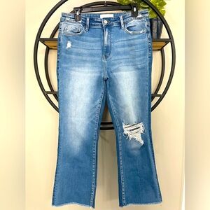 VERVET BY FLYING MONKEY Blue Distressed Jeans